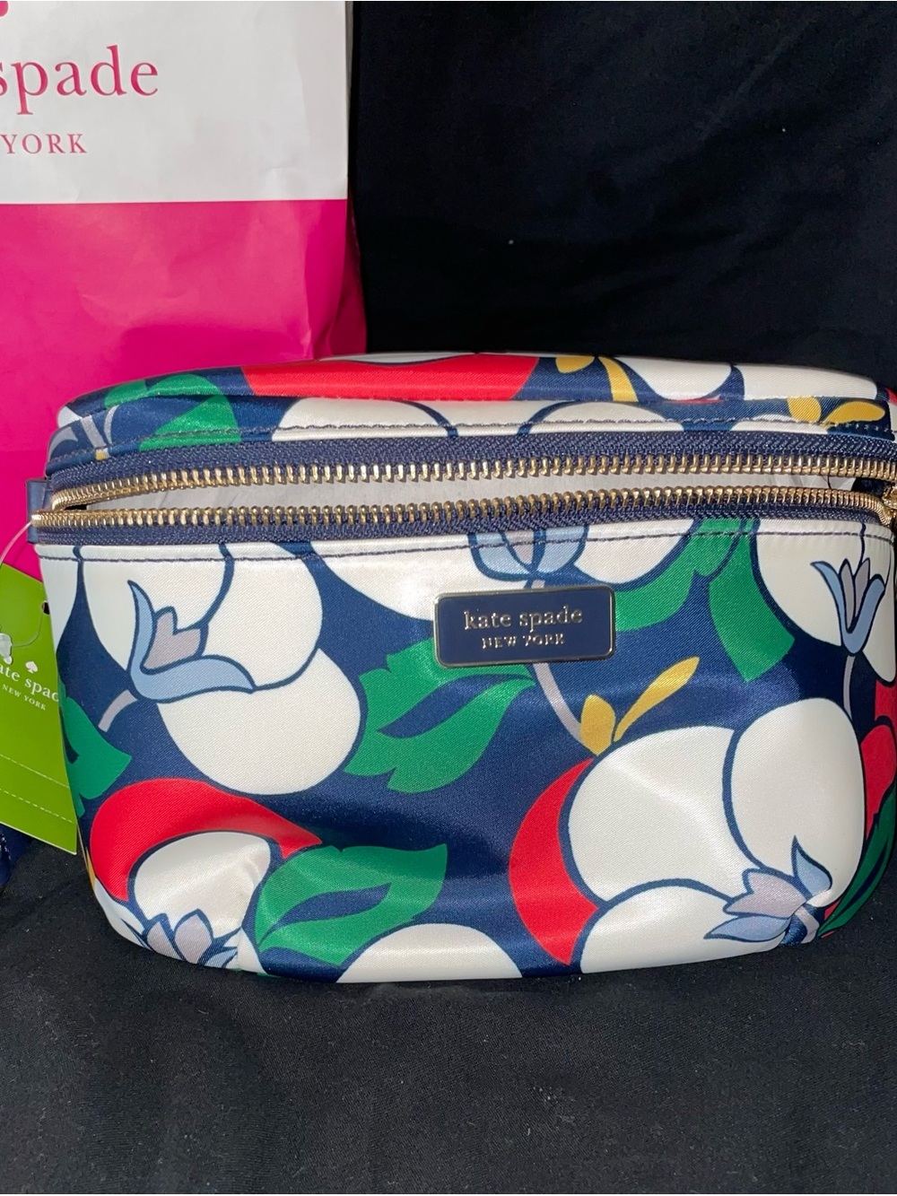 New Kate spade Floral Print Crossover Bag - Navy Multicolor